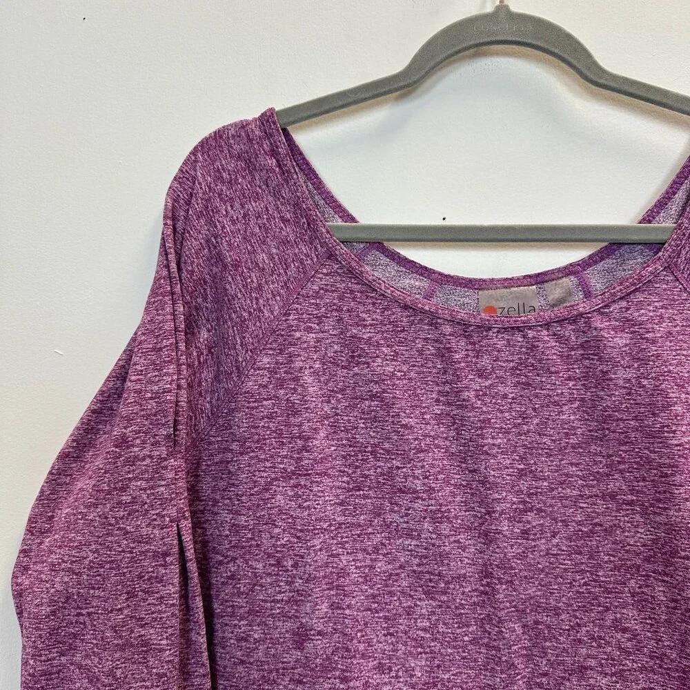 Zella Long Sleeved Workout Shirt Boatneck Thumb Holes Large
